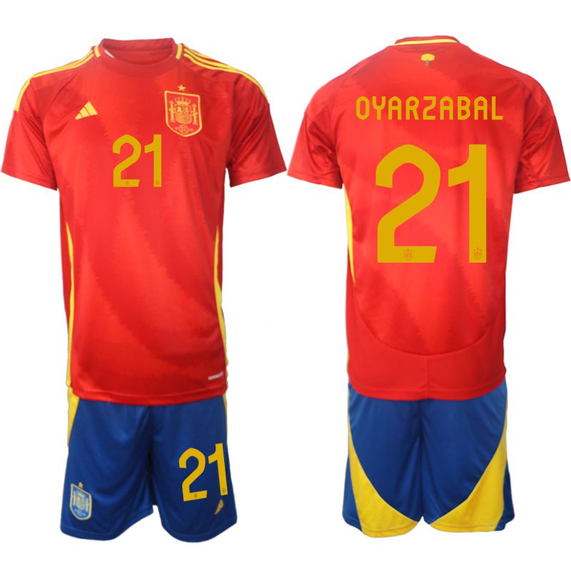 Men 2024-2025 Season Spain home red #21 Soccer Jersey->spain jersey->Soccer Country Jersey
